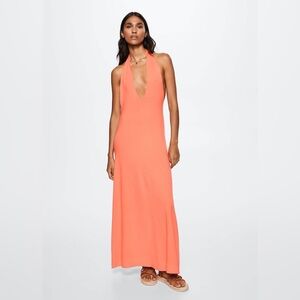 Mango Halter Maxi Dress